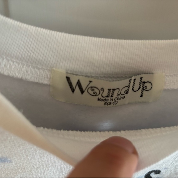 Wound Up White and Blue Statement Sweater - Picture 3 of 8